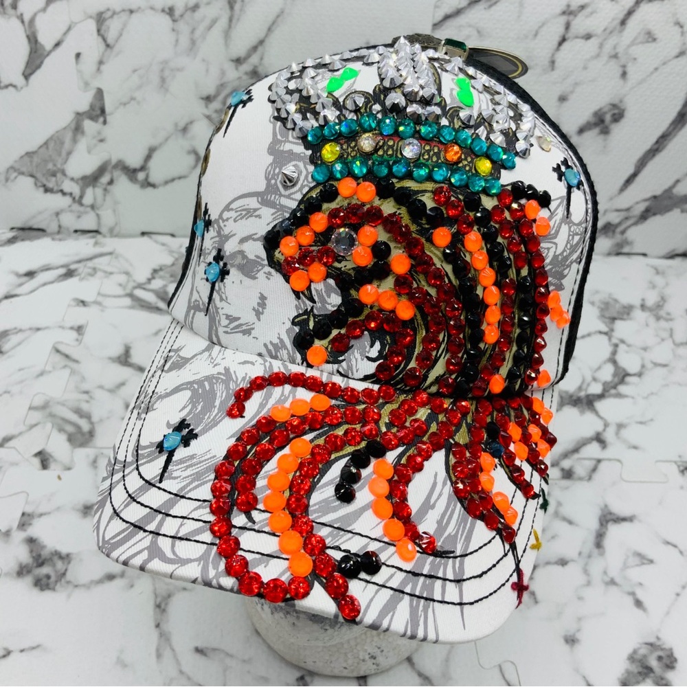 Men’s Lion King Rhinestone Trucker Hat by Rebel Spirit